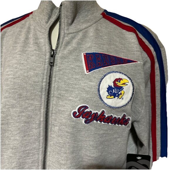 NEW Kansas Jayhawks KU Track Zip Sweatshirt Jacket Skirt Set Lot Women's M S - Picture 3 of 12
